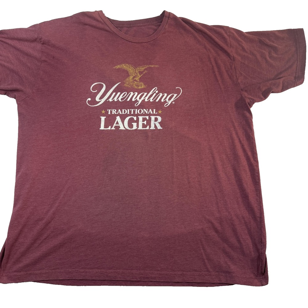 Yuengling Traditional Lager TShirt Mens 3XL Red Short Sleeve Beer Y2K Tee